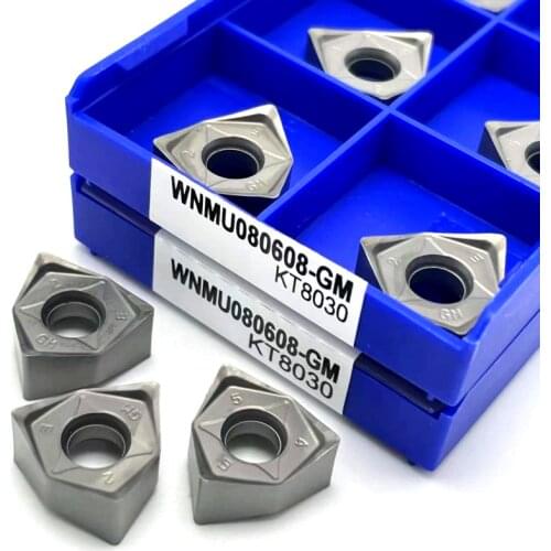 100% original WNMU080608 high quality double-sided hexagonal 90 degree right angle fast feed carbide turning tool WNMU