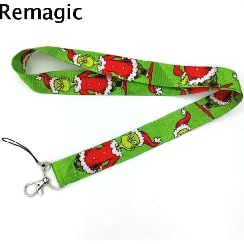 20pcs Dr seuss Christmas cat Neck Strap Lanyard keychain Mobile Phone Strap ID Badge Holder Key Chain Keyrings cosplay Accessory