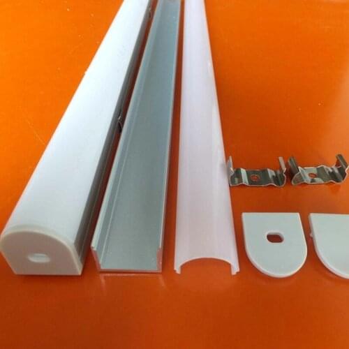 30pcs 60m 2m per piece Anodized led strip for led strips light pc cover and end caps and clips included free shipping