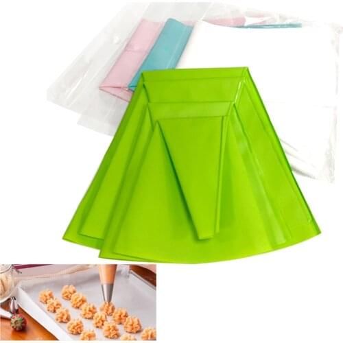 4Pcs Kitchen Silicone Reusable Baking Icing Piping Cream Pastry Bag Set Pastry Bags Cake Decorating Tools Baking Accessories