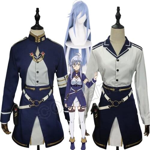 86-EightySix- Vladilena Milize Cosplay Costumes 86eightysix Long Light Blue Bloody Regina Wigs Cosplay Props Halloween Party