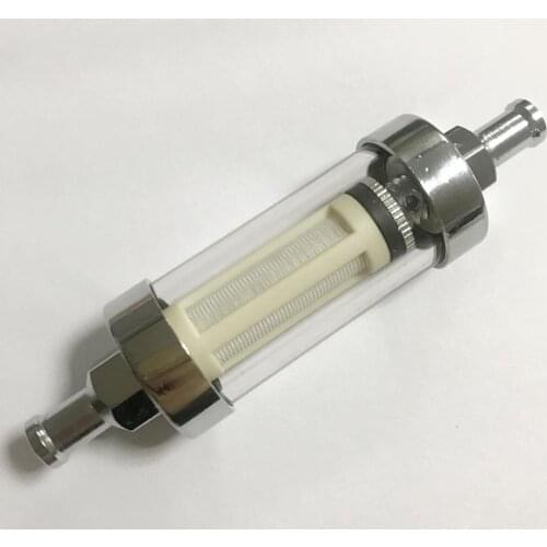 Aluminium Silver Universal Inline Fuel Oil Filter 5/16" Motorbike Pit Dirt Bike