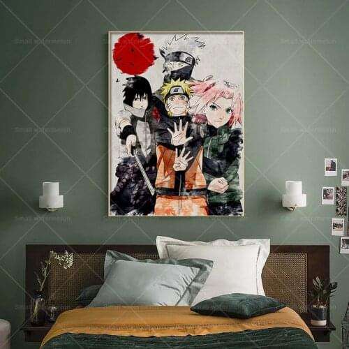 Anime Naruto Poster Kakashi Sasuke Canvas Painting Mural Child Gift Living Room Bedroom Home Wall Decoration