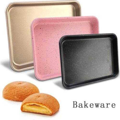 NonStick Pans Rectangular Mold For Baking Tray Metal Bake Mould Cake Pan Bakeware Carbon Steel Cakes Molds Kitchen Pastry Tools