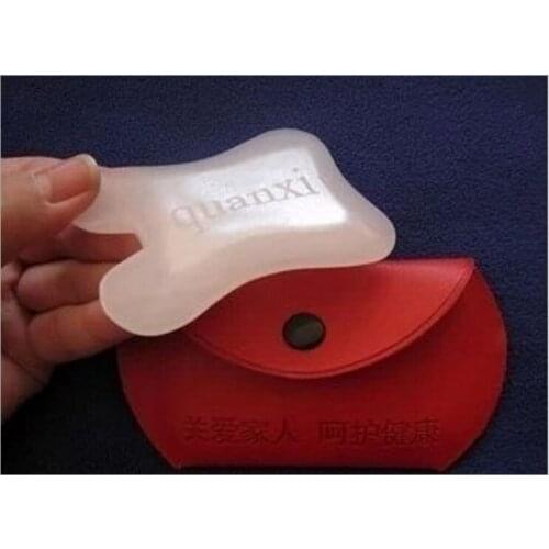 FREE SHIPPING SLIDE GUA SHA BOARD made of China White quanxi Jade guasha pad massage tool