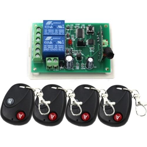 DC 12V 24V Wireless Remote Control Switch 2CH Relay Remote Switch Toggle Latched Momentary 315Mhz 433Mhz