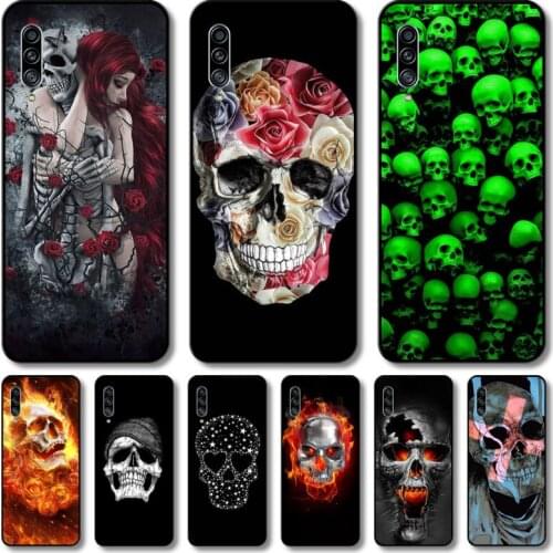 Skeleton skull Phone Case Hull For Samsung Galaxy M 10 20 21 31 30 60S 31S Black Shell Art Cell Cover TPU