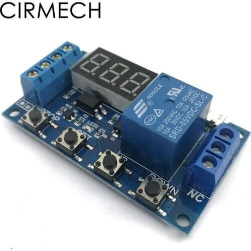 CIRMECH 1-way relay module Delay power off module Off Trigger delay Cyclic timing circuit switch Finished product