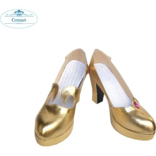 COSSUN Genshin Impact Mondstadt Mona Halloween Cosplay Shoes High Heels For Women New 2020 Hot Game