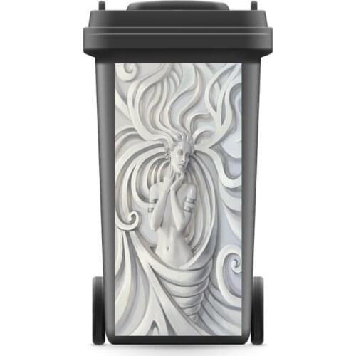 DIY Creative 3D Rubbish Bin Sticker Embossed Beauty Wall Mural Wall Print Decal Removable self adhesive Kitchen Accessories