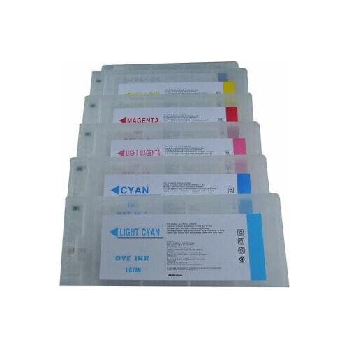 For Epson Stylus Pro 10000 10600 Refillable Pigment Ink Cartridge T511-T516 Chip