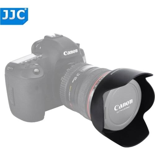 JJC Black Camera Lens Hood Flower Shade For Canon EF 24-105mm f/4L IS USM Lens Hood Replaces EW-83H