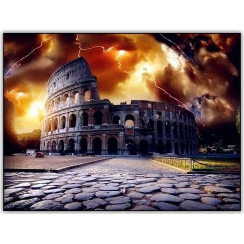 Colosseum 5d DIY Diamond Painting Landscape Wall Art Full Drill Square Crystal Diamond Mosaic Paintings Embroidery Cross Stitch