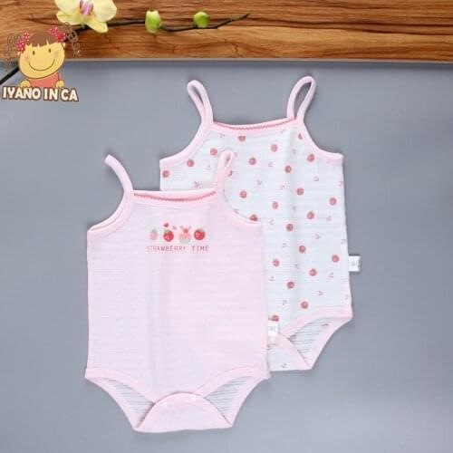 2pcs/set Summer Newborn Rompers Toddler Boy Girl Solid Jumpsuit Cotton Romper Sleeveless Outfit Casual Clothes Sleeveless