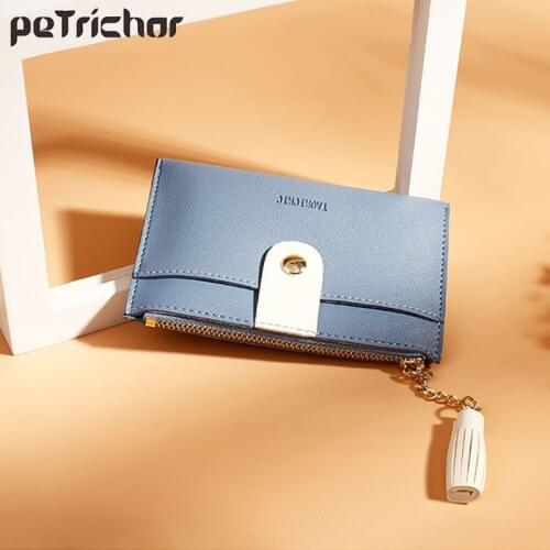 Luxury Brand Leather Small Wallets Women Short Zipper Coin Purse Tassel Design Clutch Wallet Female Money Bag Credit Card Holder
