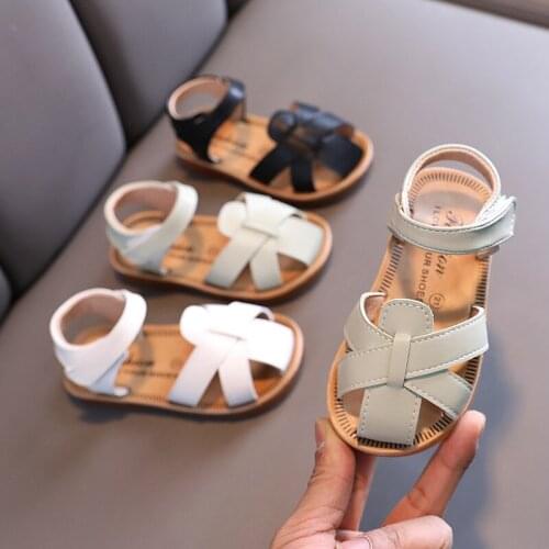 2021 Summer Vintage Children Baby Sandals New Simple Little Princess Shoes High Quality Girls Shoe Casual Breathable Beach Shoes