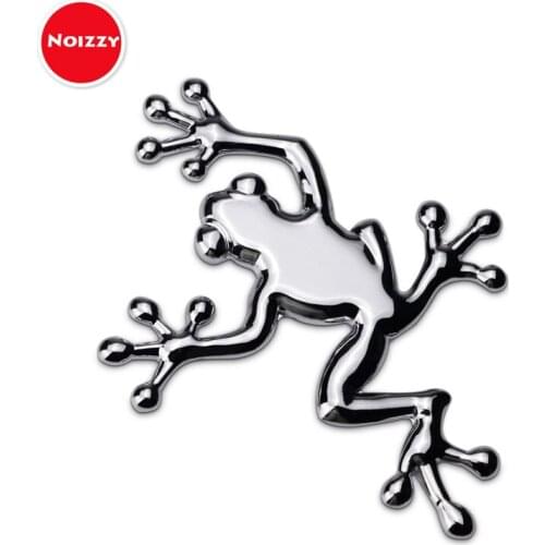 Noizzy Climbing Frog Metal Car Sticker Emblem Prince Badge Animal Chrome Black Auto Pillar Trunk Tuning Accessories Car Styling