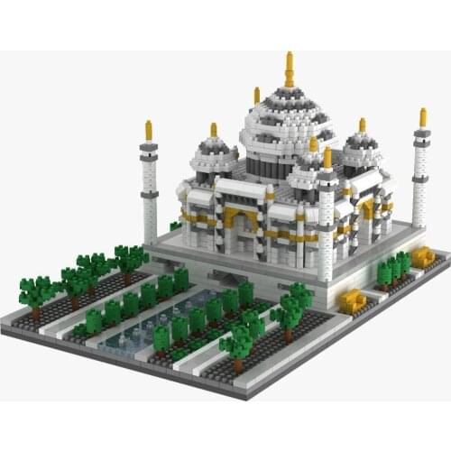 Taj Mahal Models Small Diamond Building Bricks World Famous Architecture Kis DIY Toys Birthday Gift