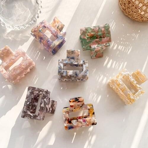 Fashion Leopard Print Hair Claws Geometric Hair Clamp Grab Hair Styling Hair Clips for Women Girls Hairpin Hair Accessories