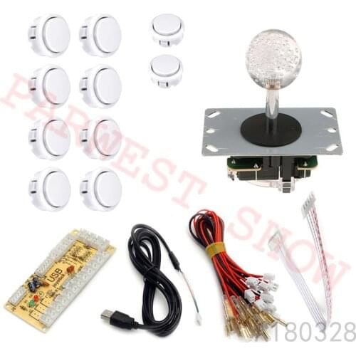 Jamma DIY arcade joystick handle set kits 24mm / 30mm push buttons Zero Delay USB cable to PC joystick button encoder Kits
