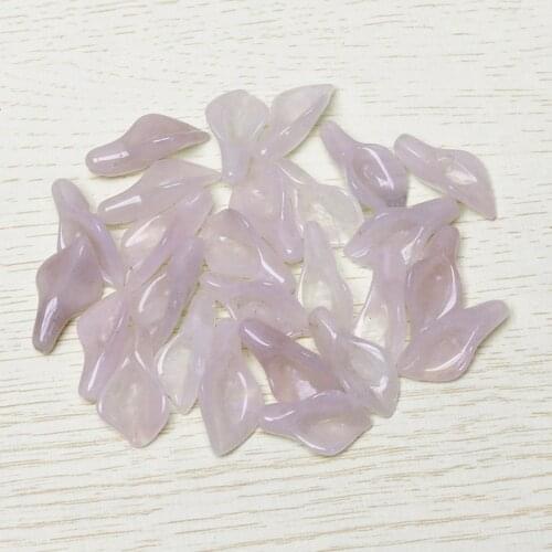 Natural Pink Quartz Stone Beads Morning Glory Flower Shape For DIY Jewelry Making Earring Pendants Charms
