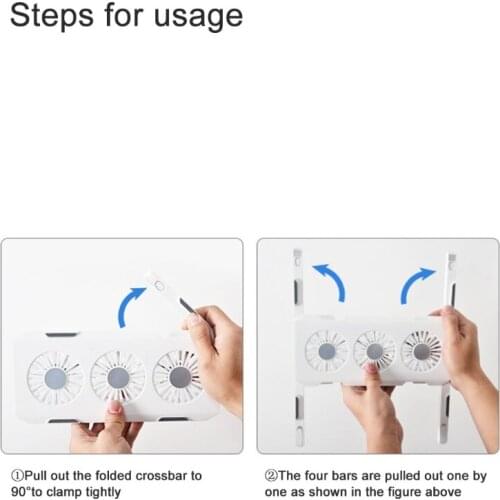 Gaming Laptop Cooler 3 Fan RGB LED Light 4500RPM Powerful Air Flow Portable Foldable Notebook Cooling Pad Stand