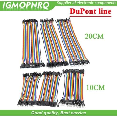 120pcs 10cm 20cm Dupont line male to male + male to female and female to female jumper wire Dupont cable for Arduino diy kit