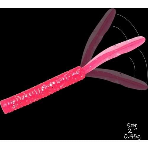 Ripple Micro Soft Bait 5cm 0.45g 40pcs Shad Rock Fishing Bass Pike Perch Carp Fly Fishing Silicon Baits Fishing Lure