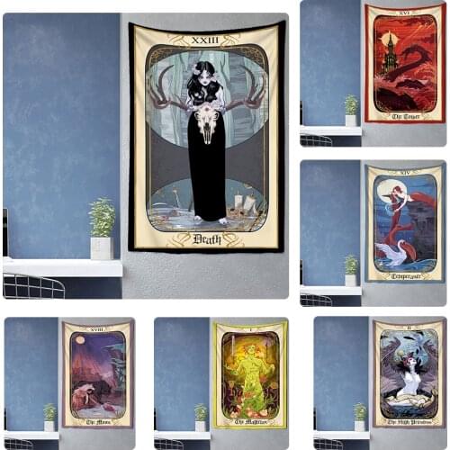 Psychedelic Human Body Tarot Tapestry Wall Hanging Moon Art Witchcraft TAPIZ Astrology Bohemian Home Decor