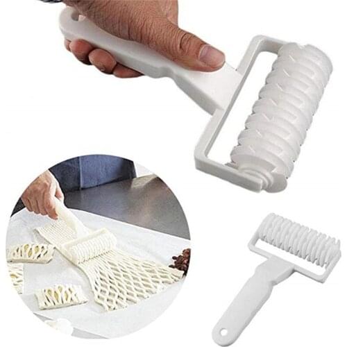 S/L 1Pcs High Quality Pie Pizza Cookie Cutter Pastry Plastic Baking Tools Bakeware Embossing Dough Roller Lattice Cutter Craft