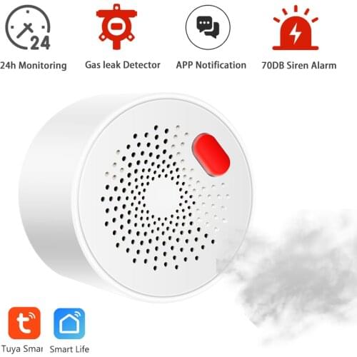 Tuya WiFi Gas Leak Detector Smart Fire Alarm Sensor For Home Security Automatic Alarm APP Remote Control LPG Leak Detector