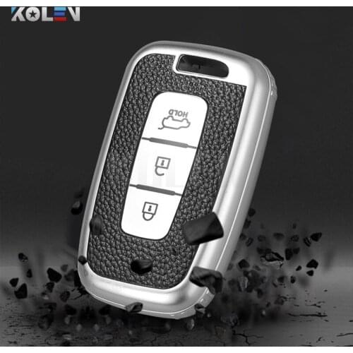 TPU PU Car Remote Key Cover Case Fob For Hyundai Solaris Veloster HB20 IX35 I30 Accent Elantra For KIA K2 K3 RIO Sportage Optima