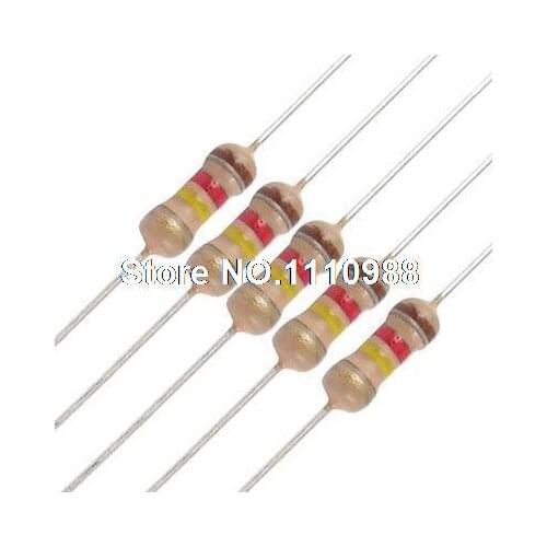 100 x 1/4W 250V 120K ohm Axial Lead Carbon Film Resistors