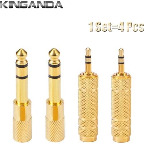 2set 3.5mm to 6.5mm 6.35mm Male to Feamle Audio Cable Adapter 6.5 6.35 Jack To Plug 3.5 Jack Stereo AUX Converter Amplifier