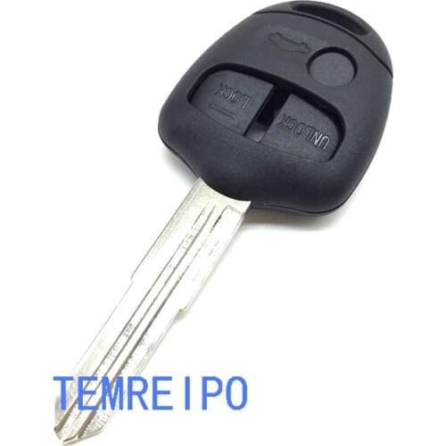 10pcs/lot car keys shell for Mitsubishi 3 buttons remote key blank with MIT8 blade left side