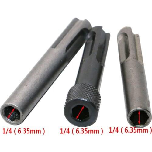 3Pcs 1/4 inch 6.35mm SDS Hammer Tools Hex Shank Socket Driver Drill Bit Countersink Impact Drill Converter Screwdriver Adaptor