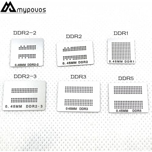 6pcs/lot Directly Heated bga stencils (DDR DDR2 DDR2-2 DDR2-3 DDR3 DDR5) for XBOX360 Memory RAM stencils