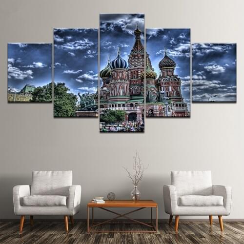 Diamond Painting St. Basils Cathedral on Red Square Moscow cross stitch 5 pcs embroidery mosaic full square round FS66