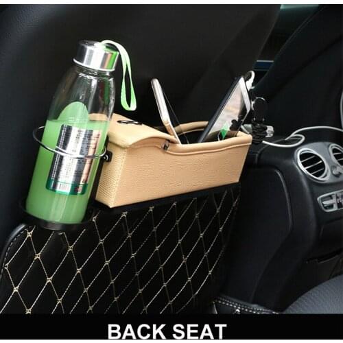 Autostoel opbergdoos auto opbergtas PU zak auto opbergvak afwerking telefoonkaart muntautomaat accessoires