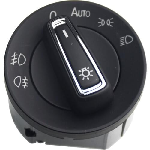 For VW Golf GTI MK7 Polo 6c Chrome Auto Headlight Switch Head Light Fog Lamp Automatic Knob 5GG941431