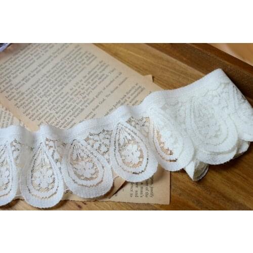 Free Shipping 2Meters Skin pink embroidered Thread Flower Lace Trim DIY Garment Accessories Crocheted Lace Ribbon 3.5cm