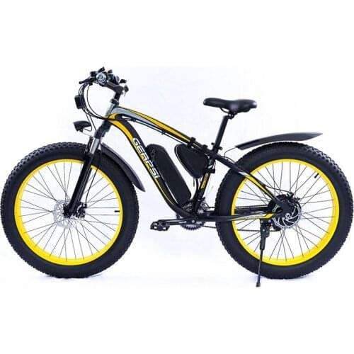 Big Wheels Adult Electric Bicycle 26 Inch Electric Bicycles Beach 500W 48V Electric Snow E-bike Hydraulic Brake/Shock Absorbers