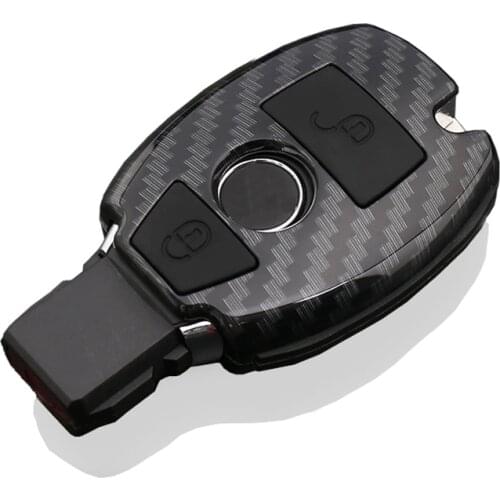 Carbon Fiber Remote Control Car Keychain Key Cover Casefor Mercedes benz A B R G Class GLK GLA w204 W251 W463 W176