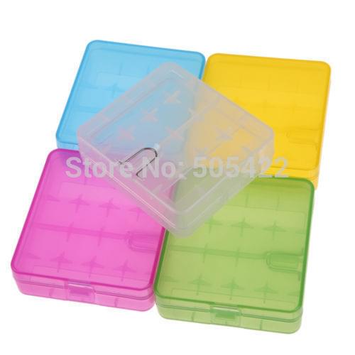 Colorful Portable Hard Battery Case Holder Storage Box for 4 x 18650 Batteries