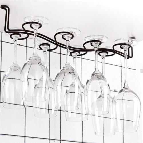 8 Wine Glass Rack Holder Under Cabinet Stemware Holder Hanger Bar Shelf