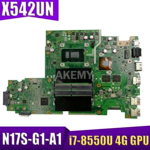 For ASUS X542U X542UR X542UQ X542UN X542URR X542UQR Laptop motherboard Mainboard 100% test work CPU i7 8550U GPU 4GB N17S-G1-A1
