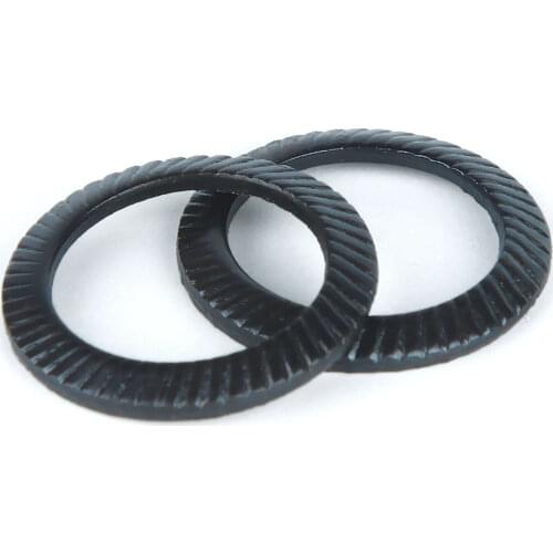 Double Ridges Teeth Safety Locking Washers M3 M4 M5 M6 M8 M10 M12 M14 M16-M36 Black Carbon Steel Spacer Anti Skid Gasket