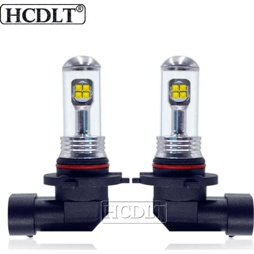 HCDLT 2PCS Universal 12V-24V Car Fog Lamp Bulb 6500K White H1 H3 H7 H8 H11 9005 9006 2525-8SMD Auto LED Driving Running Light
