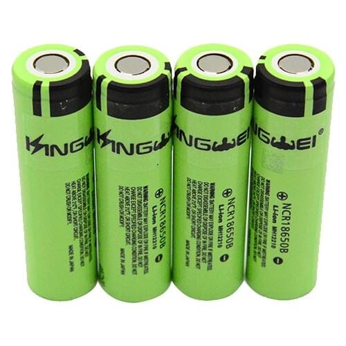 Kingwei 3400mah NCR18650b for Panasonic 18650 Batteries 3.7V Li-ion Battery flat cap for LED Flashlight power bank