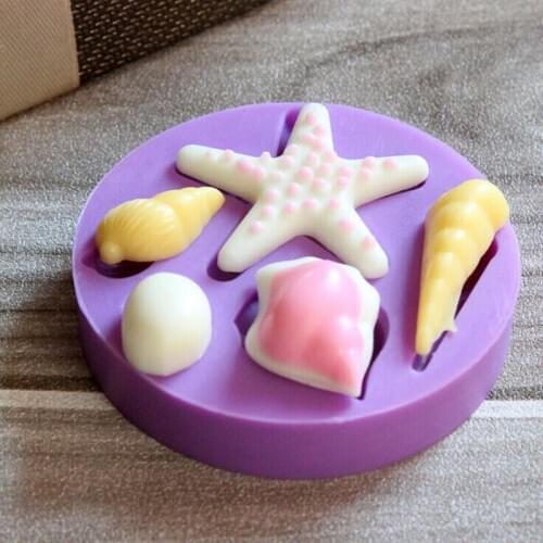 Beautiful Shell Chocolate Silicone Molds Baking Trays Ice Cube Mold Cake Decorating Kits JH032